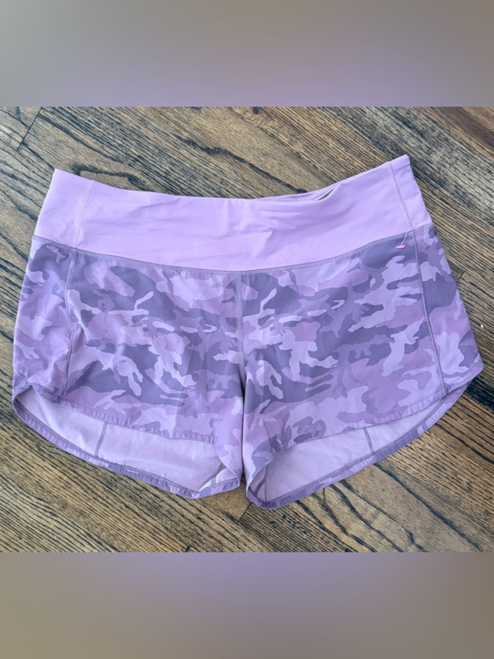 lululemon athletica Lavender Camo High-Rise Athletic Shorts size 10